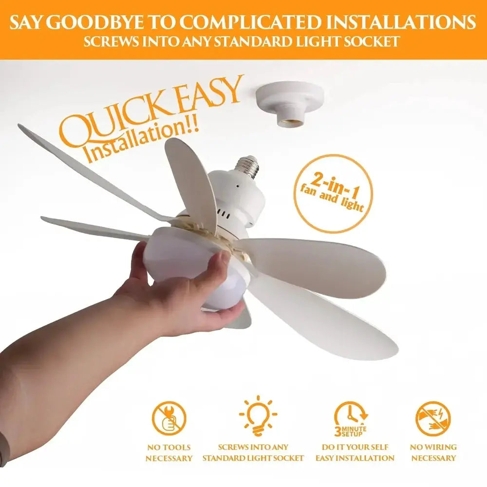 LED Ceiling Fan Light | 40W Power | Remote Control Dimming | Universal Fit