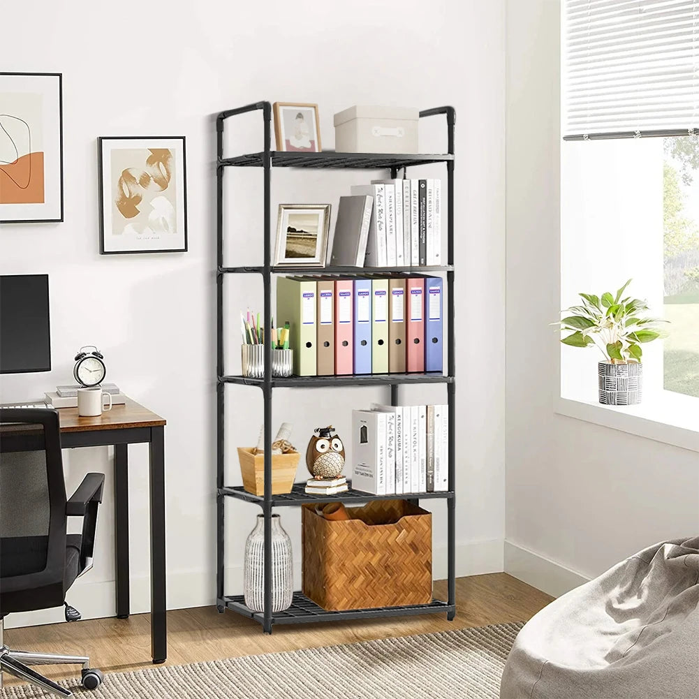 Multi-functional Organizer Storage Rack 5 Tier Storage Shelves Adjustable Storage Rack for Laundry Bathroom Kitchen Office Shelf from PriceLows™