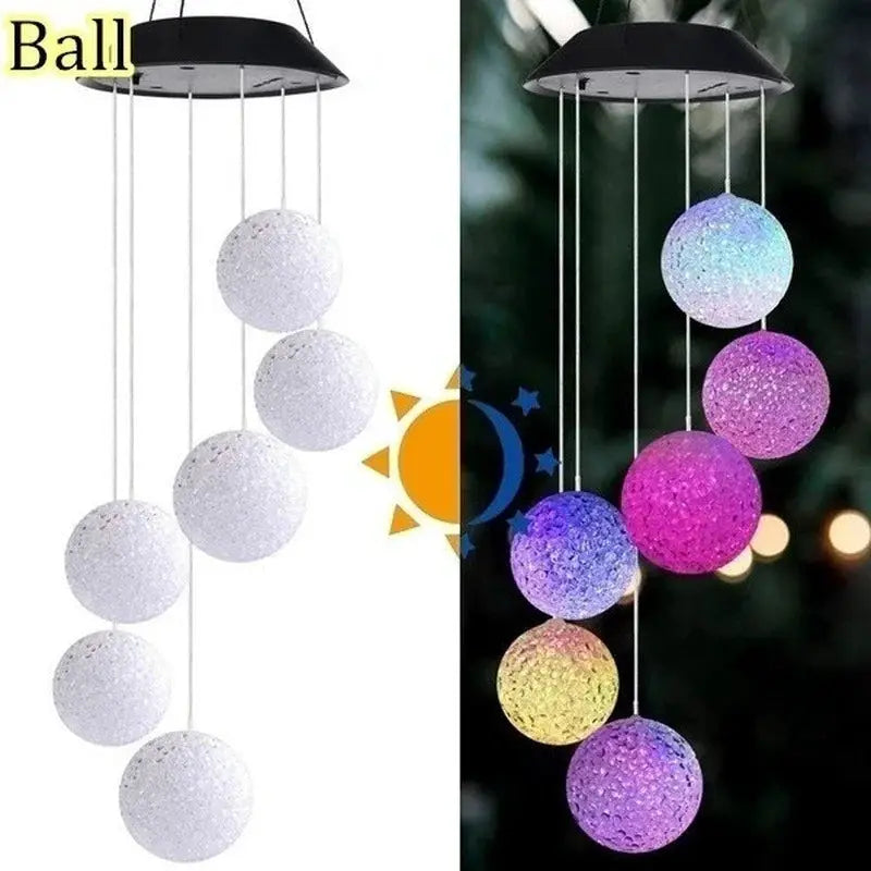 LED Solar Wind Chime Crystal Ball Hummingbird Wind Chime Light Color Changing Waterproof Hanging Solar Light For Home Garden from PriceLows™