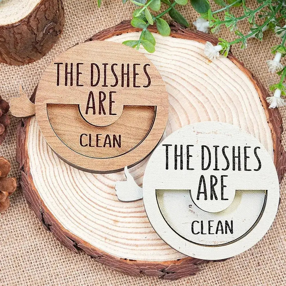Cat Door Sign | Round Wood Magnet | 7.6 cm Diameter | White Brown