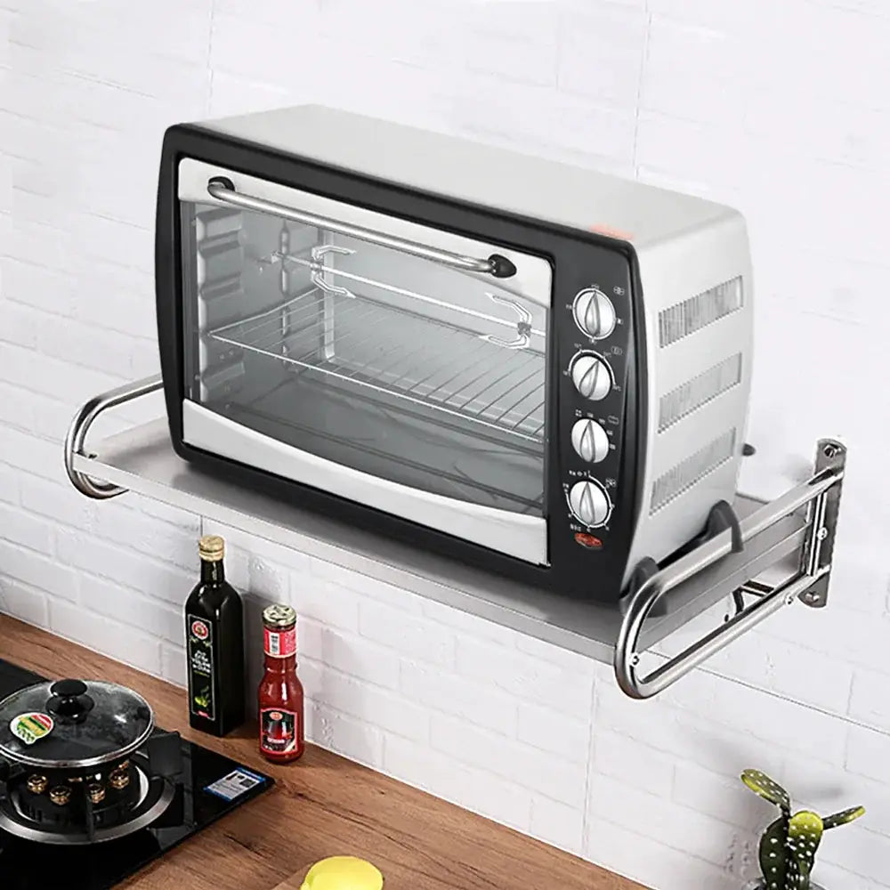 Microwave Oven Rack Stainless Steel Microwave Oven Shelf Wall-Mounted Kitchen Shelf Kitchen Shelves Counter from PriceLows™
