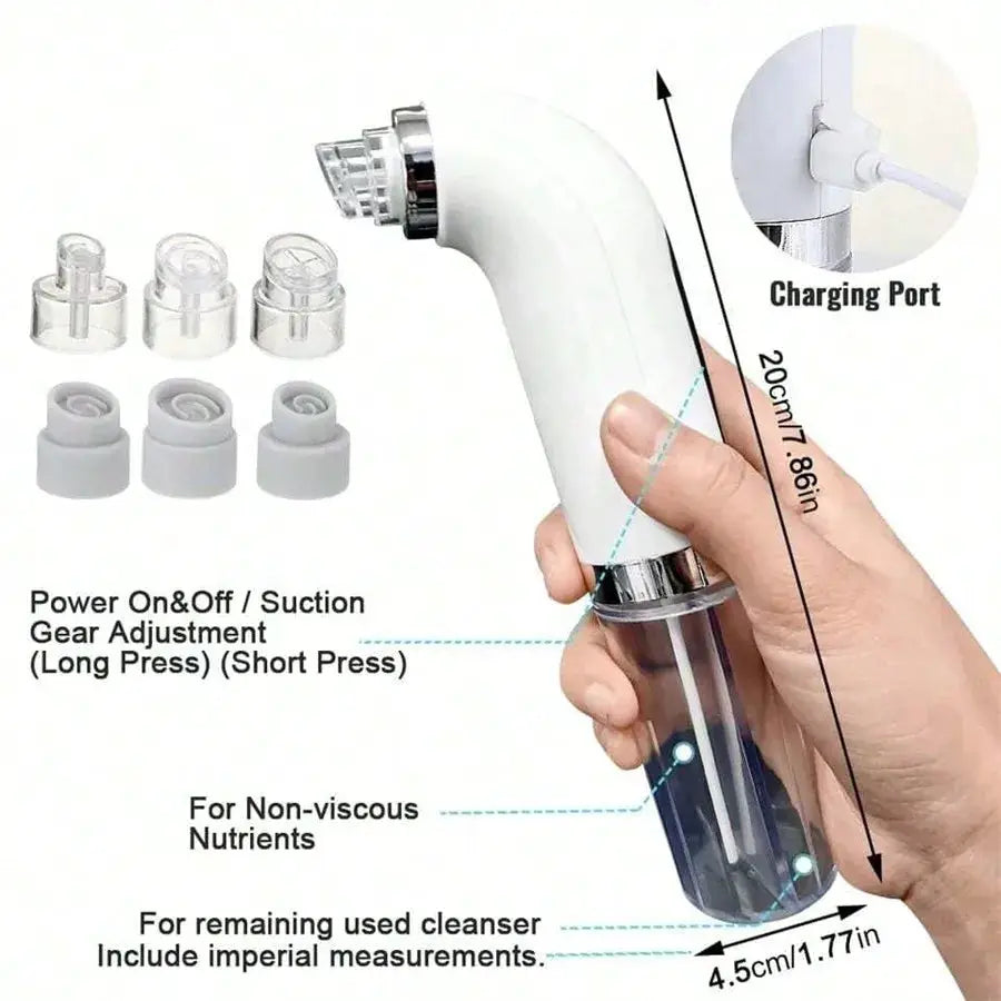 Face Beauty Pore Vacuum Facial Cleaner, Blackhead Remover, USB Charging Water Circulation Facial Cleaning Tool from PriceLows™