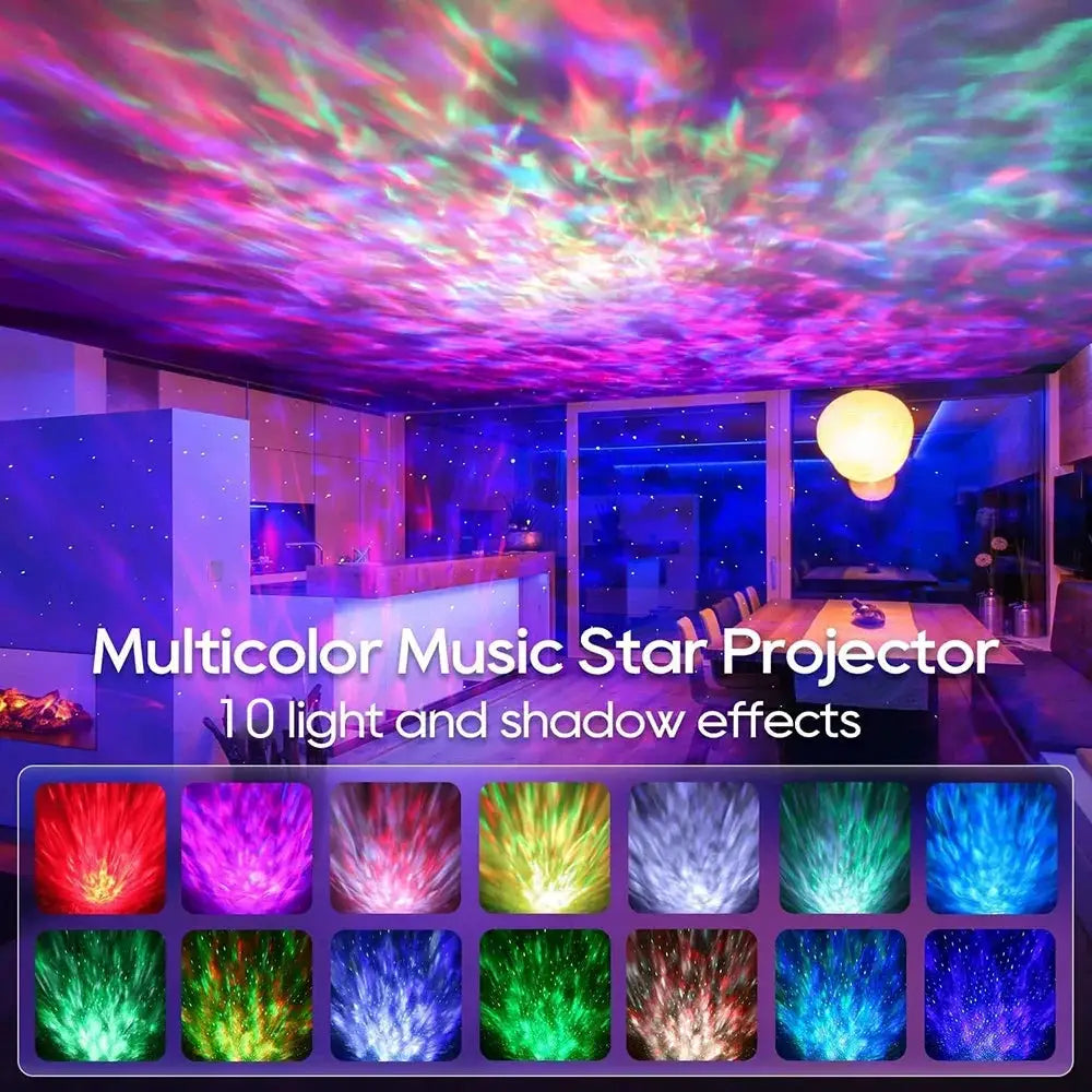 Starry Galaxy Projector Night Light | Bluetooth Music | USB Powered | One Size