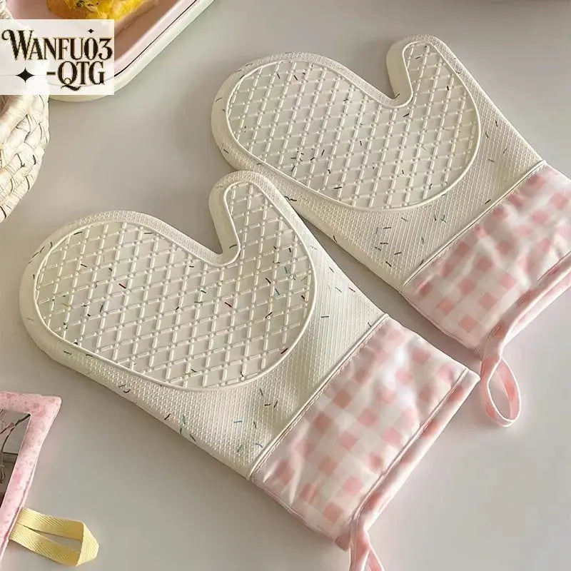 Silicone Oven Mitts | Heat Resistant | Thickened Silicone