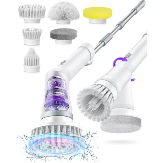 Electric Spin Scrubber | Cordless | 2-Speed IPX | Six Brush Heads
