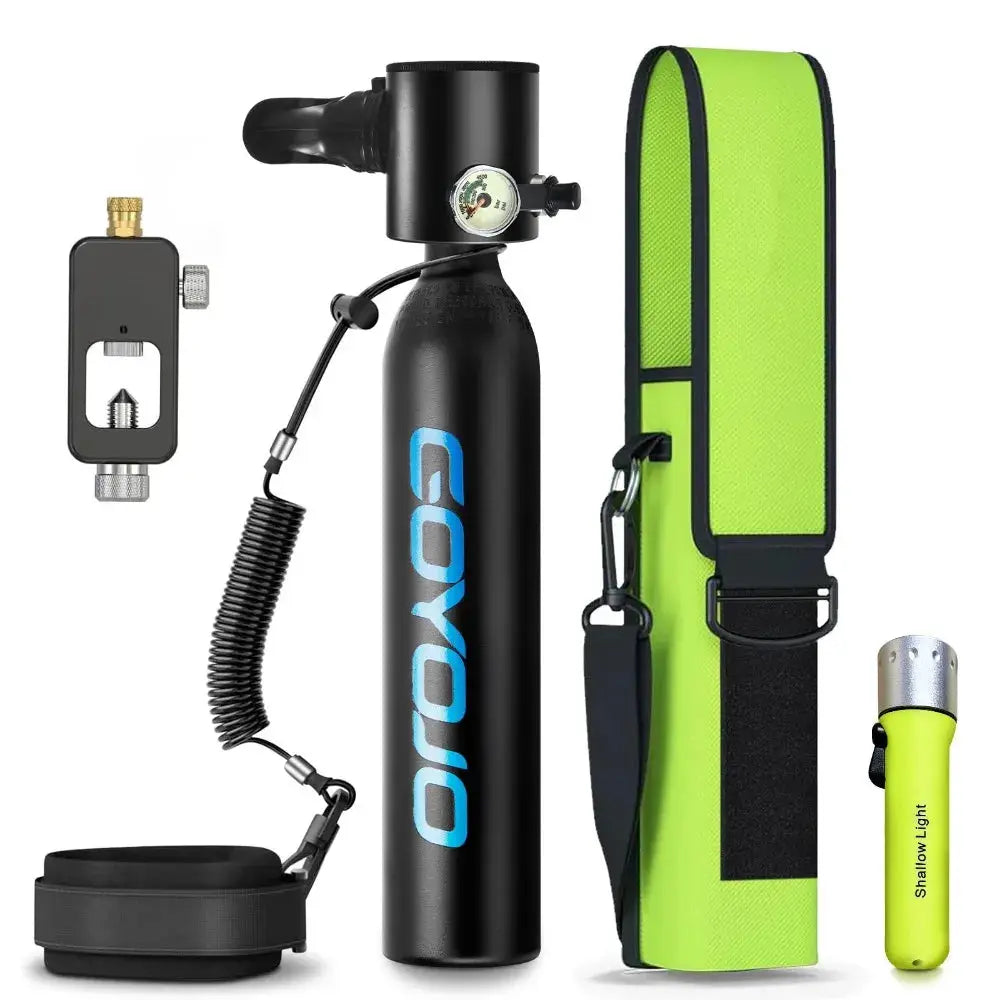 Mini Scuba Tank | 0.5L Capacity | 3000 PSI Max Pressure | 6-12 Minutes Dive Time