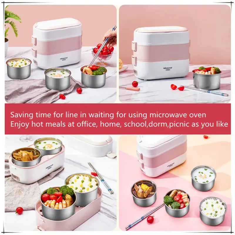Portable Electric Heating Lunch Box Multi-Functional Reservation Electric Bento Box for Office Workers And Students from PriceLows™