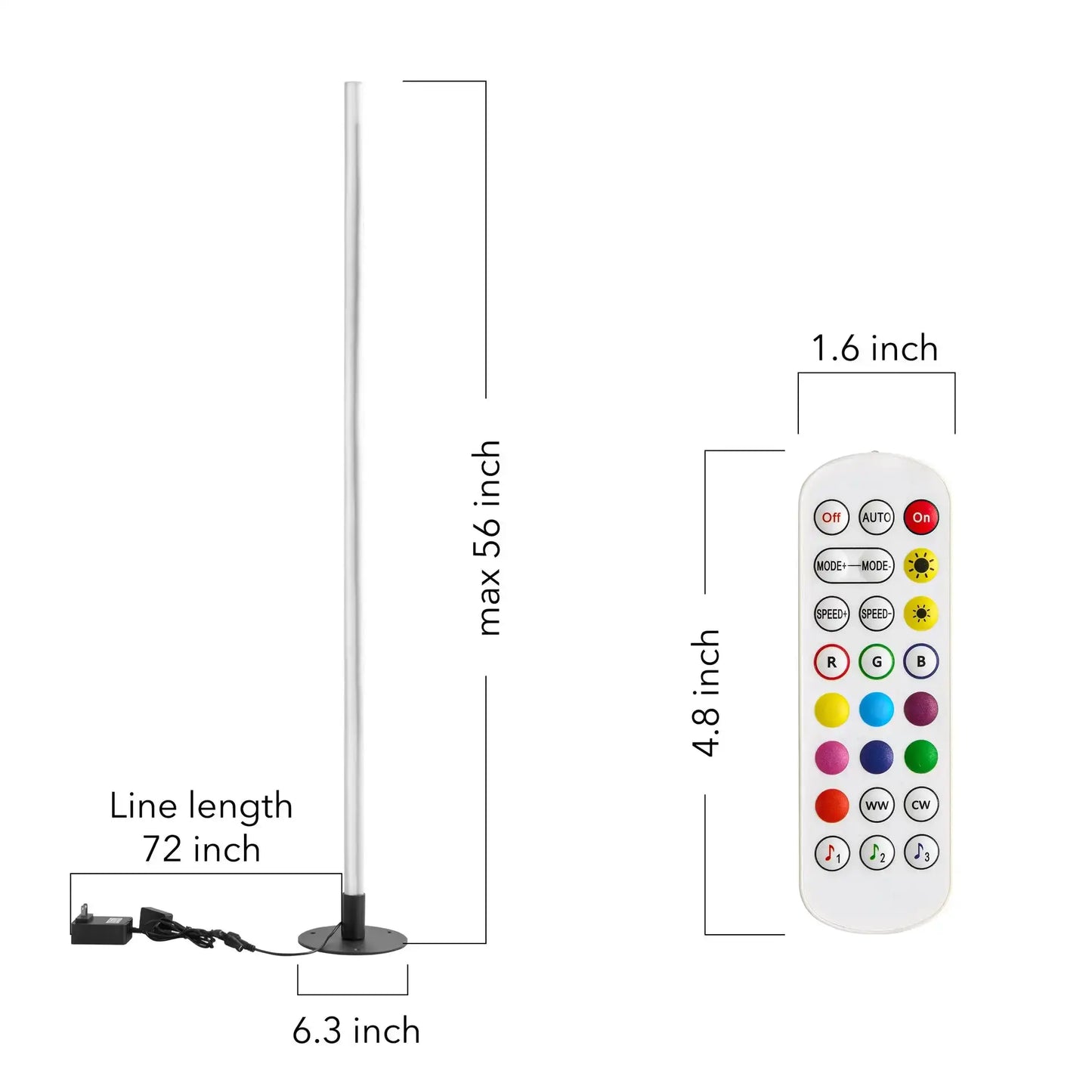 RGBW Bendable Floor Lamp with App Control - Modern LED Light for Bedroom, 16 Million Colors, Standing Lamp for Home Office from PriceLows™