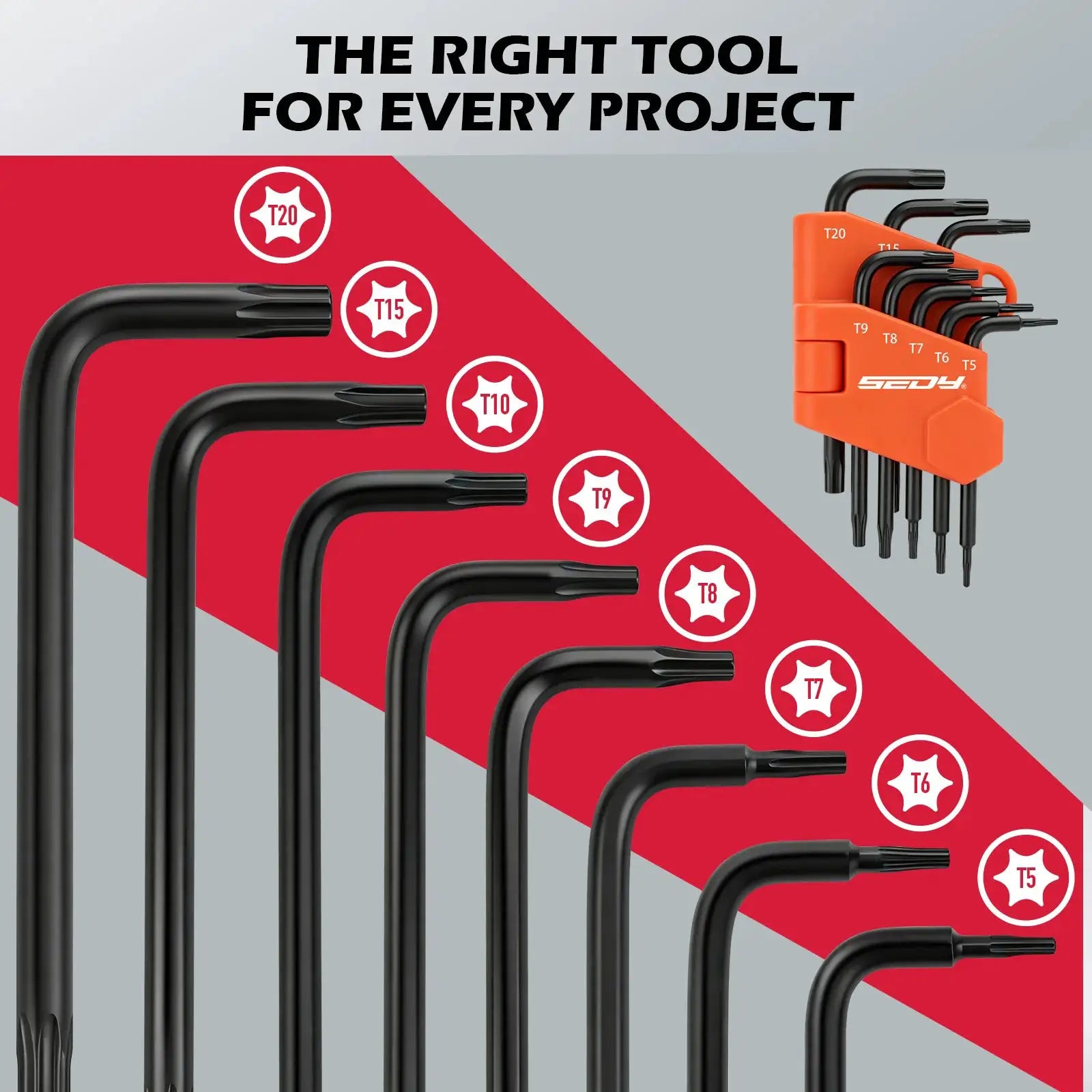 SEDY 22-Piece Mini Allen Wrench Set - 3-in-1 Hex & Tamperproof Torx Key Kit, Metric/SAE Sizes, Cr-V Steel for DIY & Repairs from PriceLows™