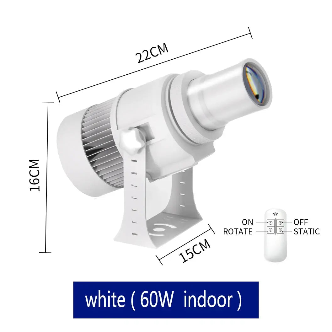 LED Gobo Projector | HD Custom Logo | IP67 Waterproof | Aluminum Housing