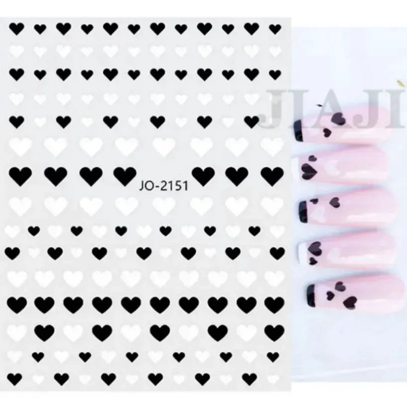1PCS Laser Love Letter Nail Sticker Nail Art Decoration Flower Star supplies Decals Press On Nails Stickers Parts from PriceLows™