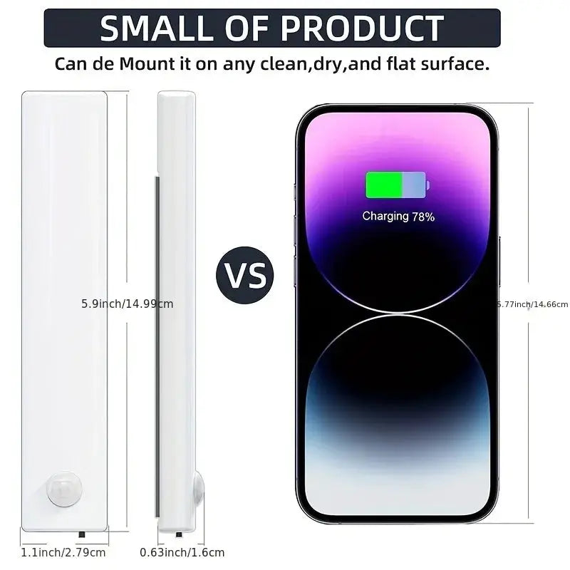 Under Cabinet Lights 6 Pack Motion Sensor Light Indoor LED USB-C Rechargeable Battery Operated Stick-On Light for Kitchen Night from PriceLows™