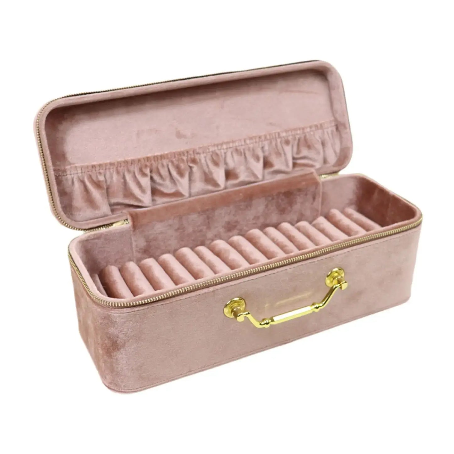 Bracelet Case Jewelry Organiser 15 Slots Gift Velvet Portable Presentation Box for Retail Stores Anniversary Art Craft Fairs from PriceLows™