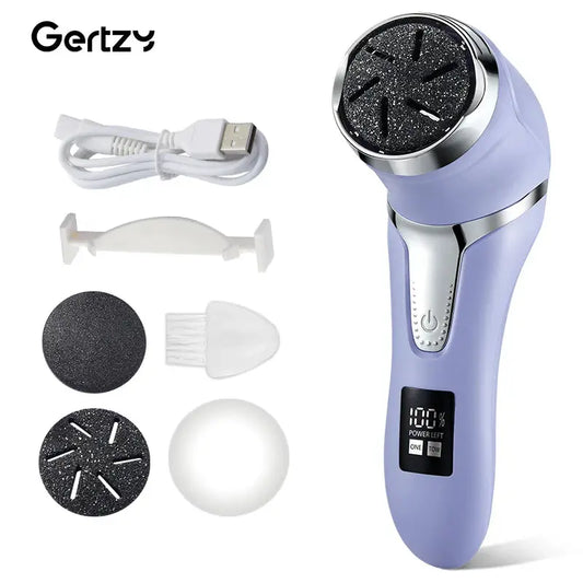 Rechargeable three head electric scab remover with chip removal vacuum cleaner, portable foot repair kit, LED display screen from PriceLows™