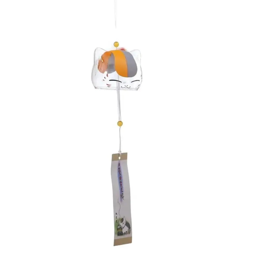 Glass Cat Pattern Wind Chime Creative Japanese Cat Pendant Home Garden Hanging Decor DIY Gift from PriceLows™