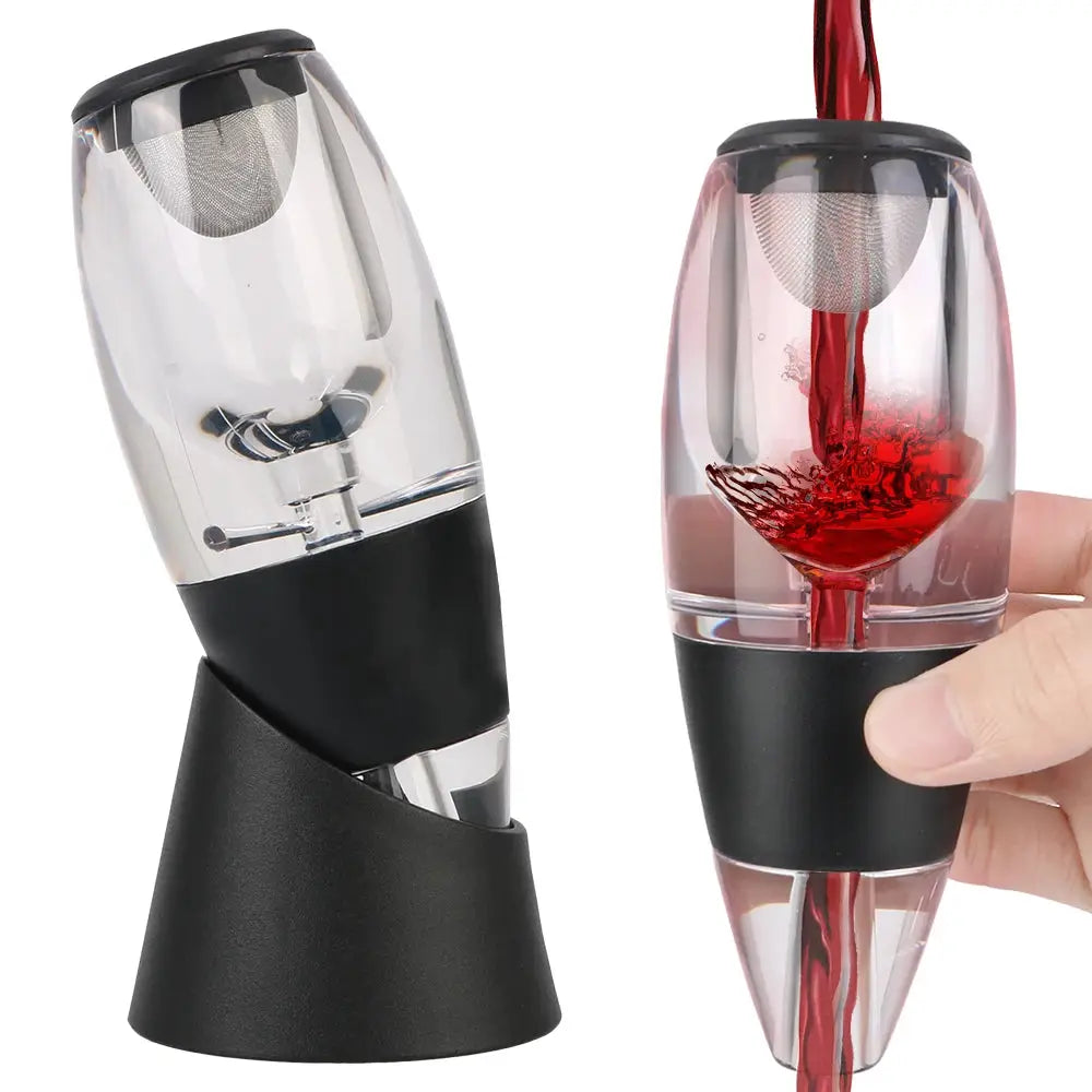 Red Wine Whisky Aerator Dispenser Professional Wine Decanter Pourer With Filter and Base Quick Sobering For Bar Party Kitchen from PriceLows™