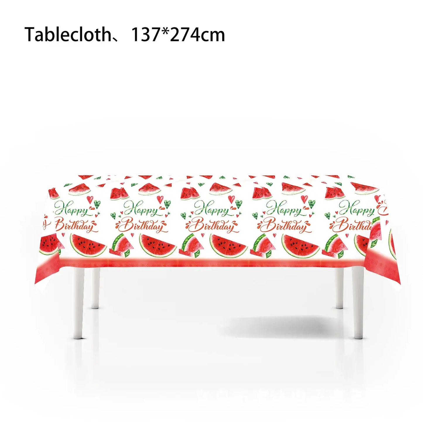 Summer Watermelon Disposable Tableware Set | PVC Party Supplies