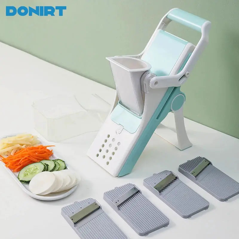 Vegetable Slicer | 5 In 1 Mandoline Set | Stainless Steel Blades | Adjustable