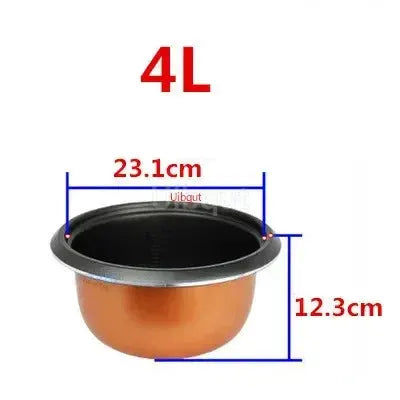 Rice Cooker Inner Pot | 304 Stainless Steel | Nonstick | Universal Fit