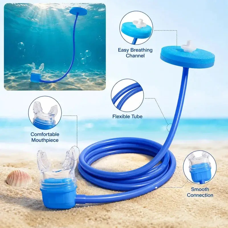 Full Dry Diving Breathing Tube 1m 2m 4m Long Swimming Respirator Adult Men Women Snorkel Training Scuba Equipment Snorkel from PriceLows™