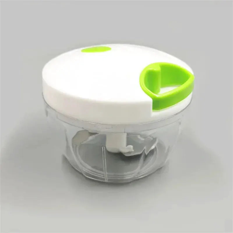 Manual Food Chopper | Stainless Steel Blades | Portable | White Or Green