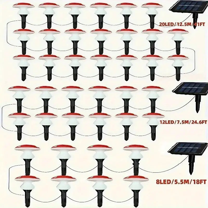 Solar Crack Mushroom Garden Lights Outdoor Pathway Lights Made of Durable ABS for Yards Weddings Christmas Lawn Decorations from PriceLows™