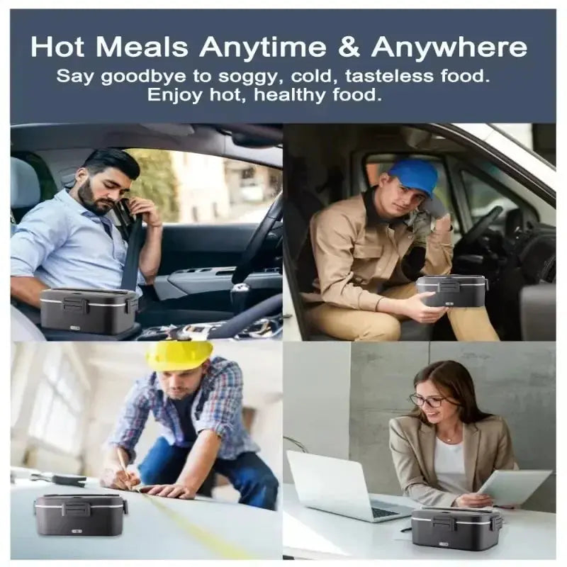 1.8L Food Heater 3 in1 Portable Leakproof Heated Lunch Box 75W Electric Lunch Box for Car Truck Office with Insulated Carry Bag from PriceLows™