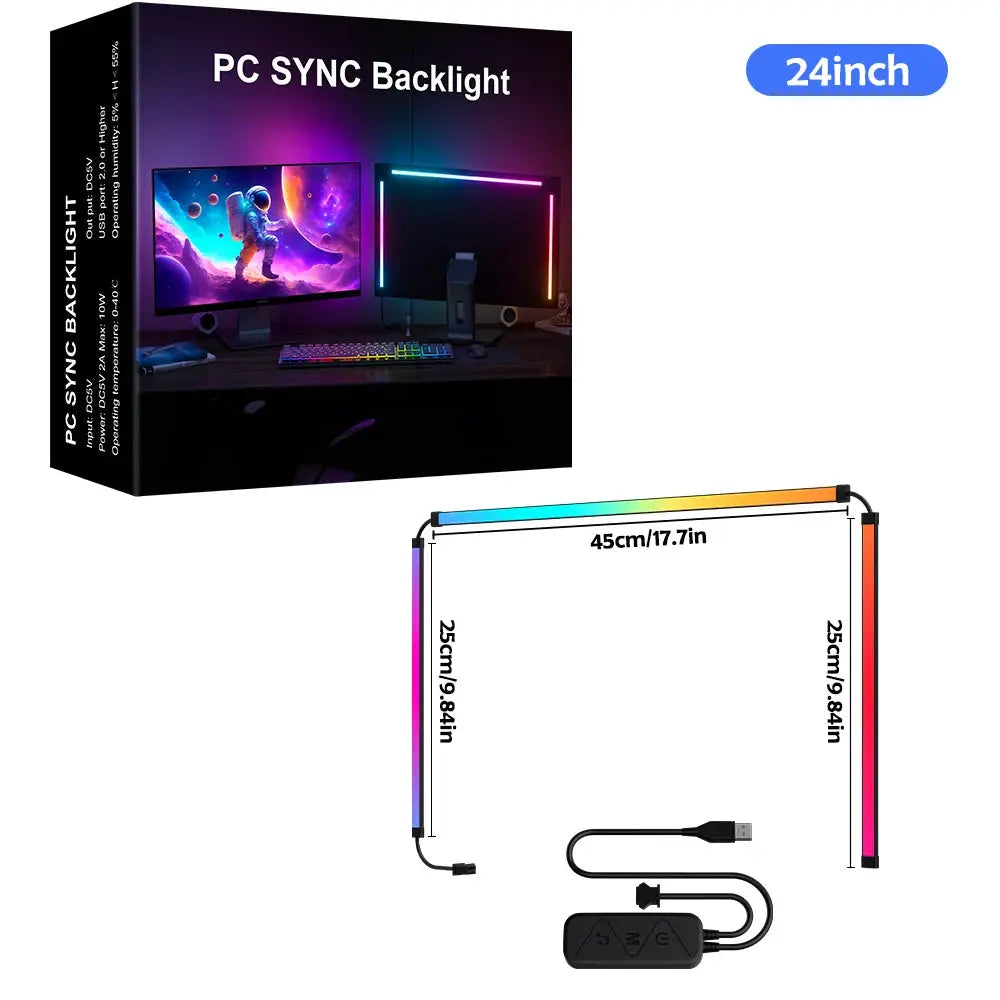 RGB Gaming Lights Strip Monitor Backlight LED Display Sync PC Atmosphere Screen APP Music Synchronization Decor Game Room Party from PriceLows™
