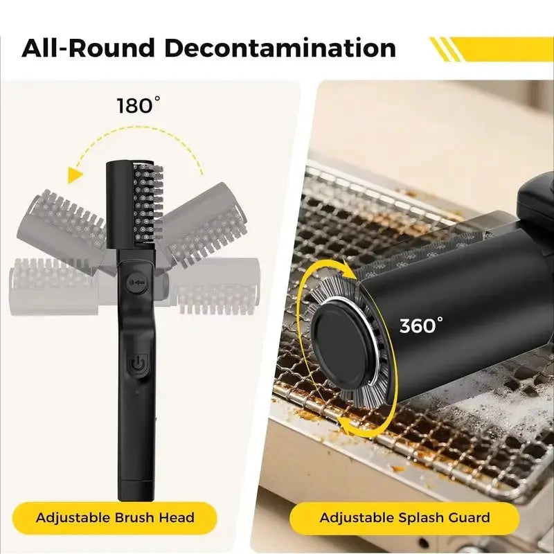 Cordless Electric BBQ Grill Brush | 2600mAh Battery | RPM 300/350/400 | IPX7