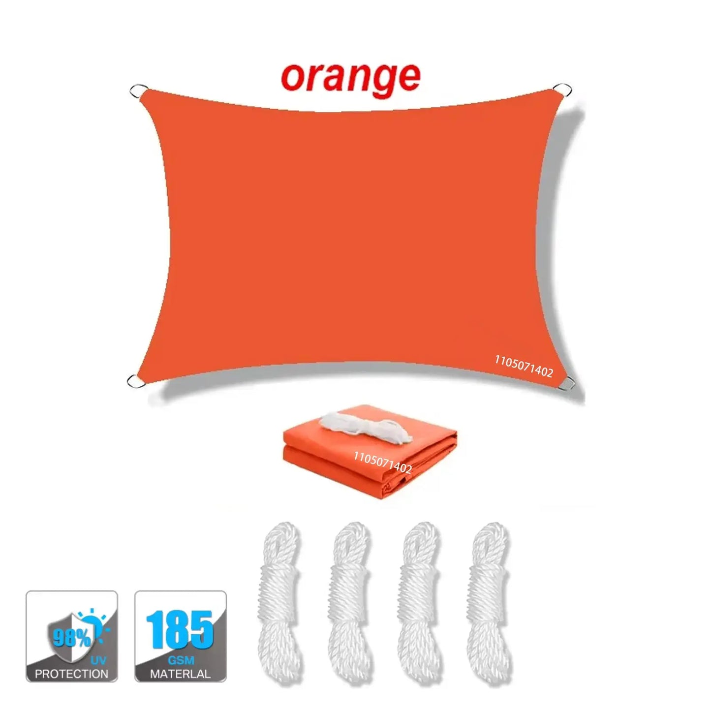 Waterproof Sun Shade Sail | Uv Block | D-Rings | Rectangular