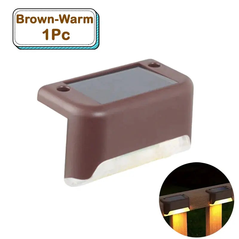 Outdoor Solar Step Lights Warm White LED Waterproof Stair Path Lighting for Garden Patio Fence Balcony Decoration Solar Power from PriceLows™