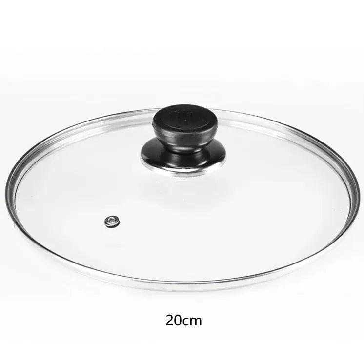 Tempered Glass Frying Pan Lid | Round | Visible Vertical Lid | 20-30 cm
