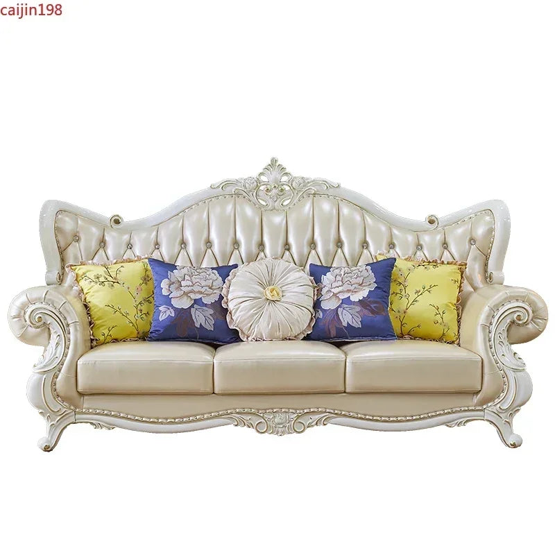 Leather Sofa | European Style | Solid Wood Frame | L-Shaped / U-Shaped