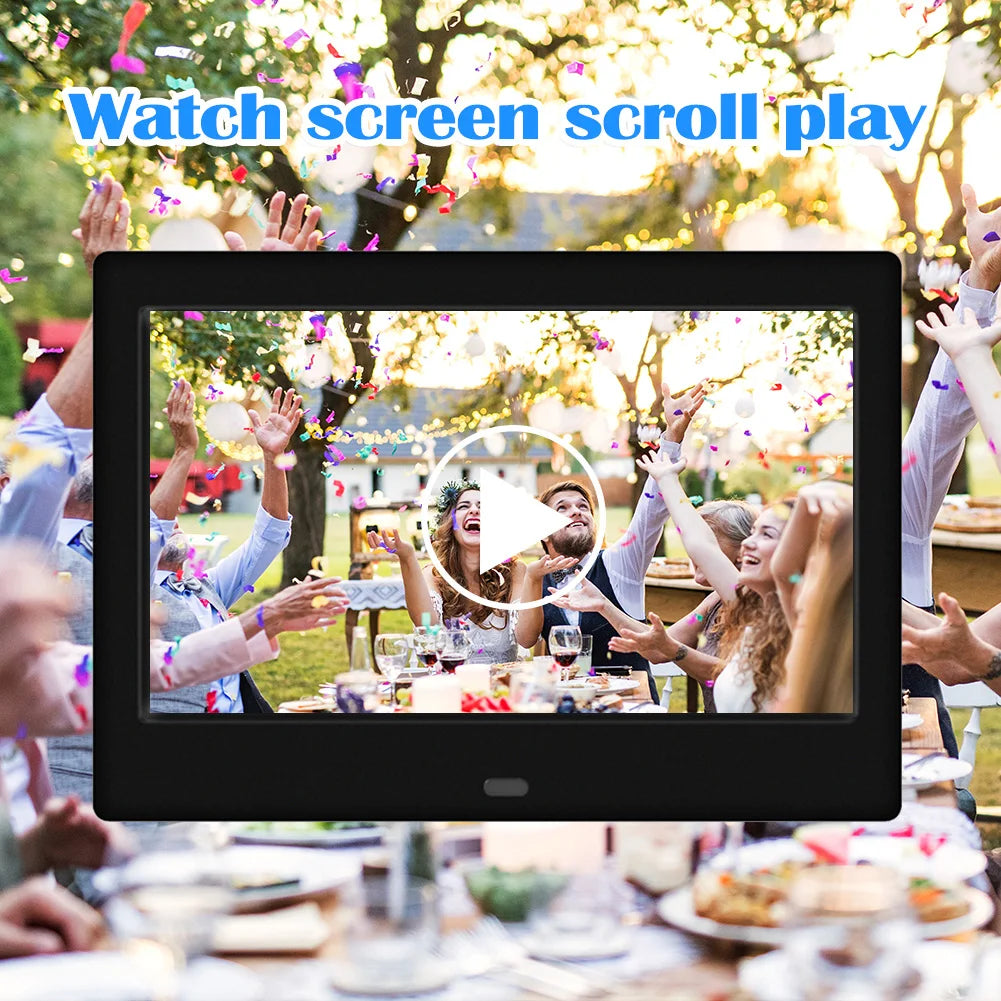 Digital Photo Frame | 7 Inch HD Display | 800x480 Resolution | Alarm Clock