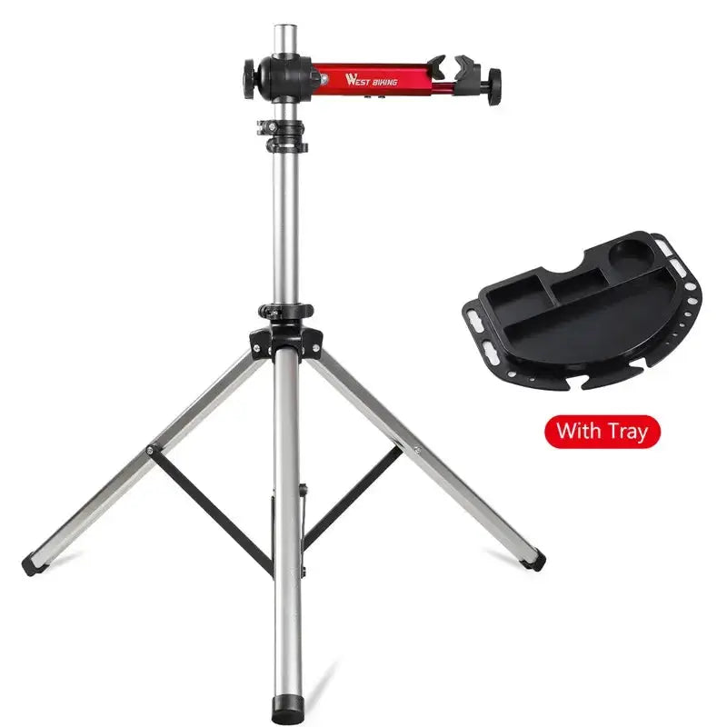 WEST BIKING Bike Repair Stand Adjustable Foldable Aluminum Alloy MTB Road Bicycle Maintenance Holder Stable Bike Rack With Tray from PriceLows™