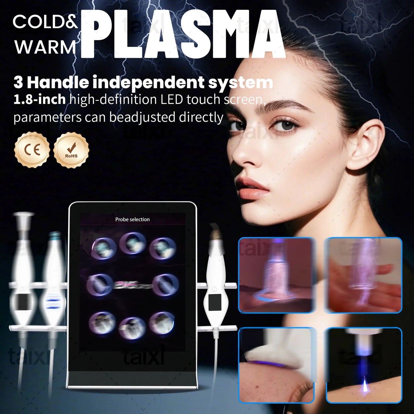 Plasma Pen Device | 8 In. Hot Cold Function | Acne Scar Removal
