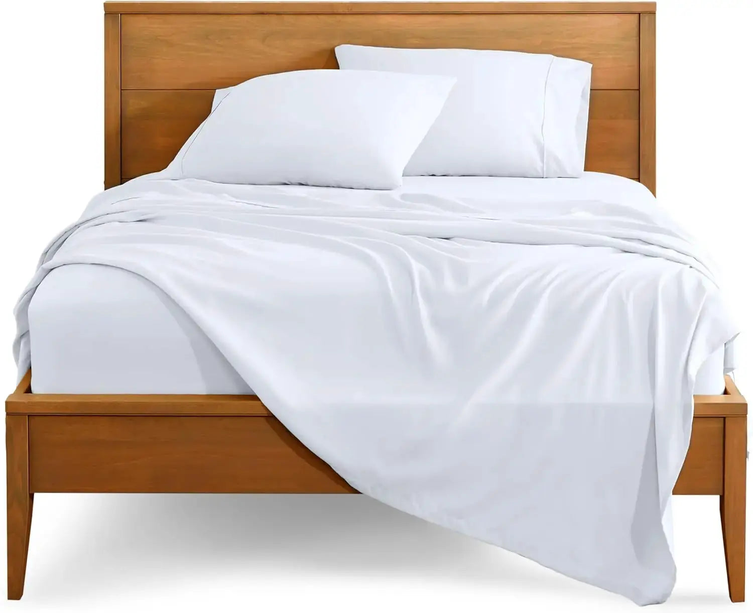 Queen Sheet Set - Ultra-Soft Microfiber Bed Sheets with Deep Pockets, 4 Piece Set for Bedroom (White) from PriceLows™