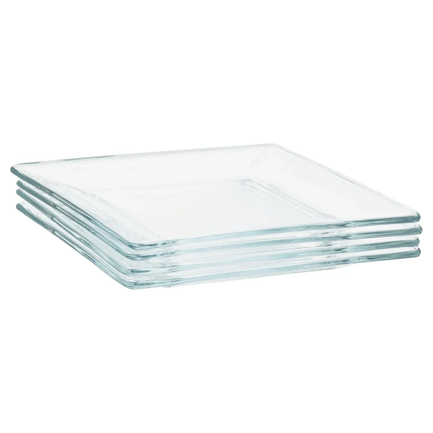12-Piece Square Clear Glass Dinnerware Set, Elegant and Durable Tableware for Everyday Use, Perfect for Home, Dining Room, Kitchen, or Special Occasions, Includes Plates, Bowls, and Serving Pieces, Microwave and Dishwasher Sa from PriceLows™