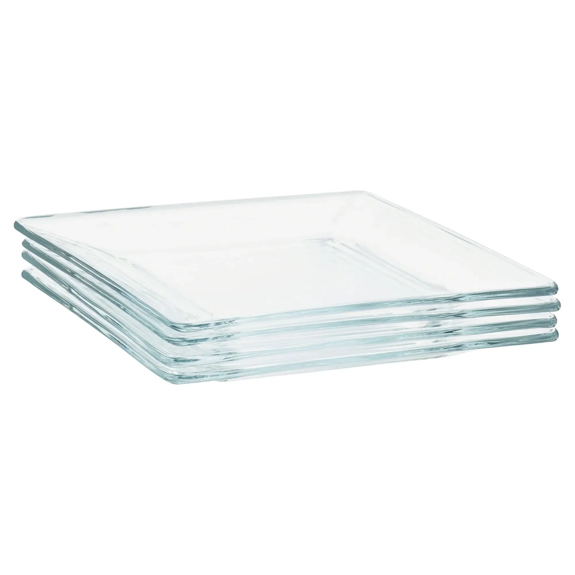 12-Piece Square Clear Glass Dinnerware Set, Elegant and Durable Tableware for Everyday Use, Perfect for Home, Dining Room, Kitchen, or Special Occasions, Includes Plates, Bowls, and Serving Pieces, Microwave and Dishwasher Sa from PriceLows™