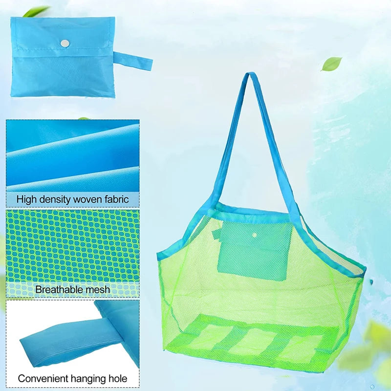 Children Sand Away Protable Mesh Bag Kids Toys Storage Bags Swimming Large Beach eco Bag Women Cosmetic Makeup Bag сумка женска from PriceLows™