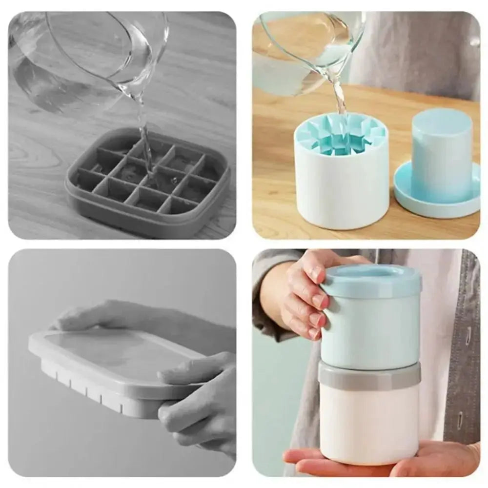 Portable Silicone Ice Cube Mold Reusable Quick Freeze Ice Cup Cylinder Ice Cube Tray Summer DIY Refrigerator Freeze Ice Maker from PriceLows™