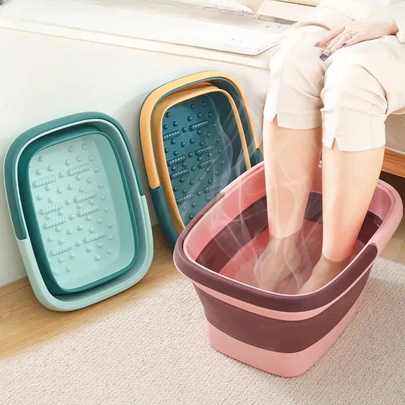Portable Foot Soaking Tub | Deep Foldable Basin | Compact Home Spa | Large Capacity