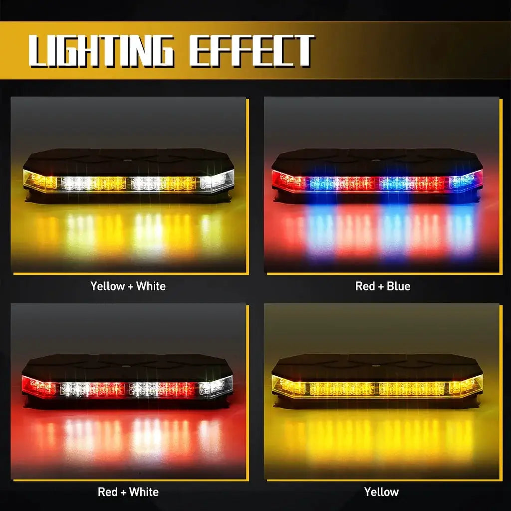 42 LED Car Roof Top Strobe Lights Emergency Warning Safety Beacon Magnetic Mount For Truck Ambulance Snow Plow police lights bli from PriceLows™