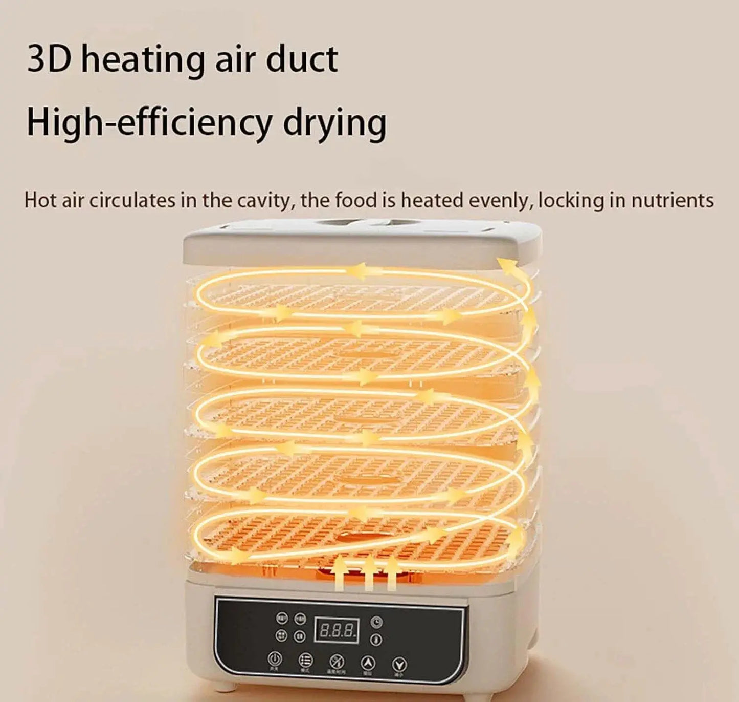 5-Layer Household Dry Fruit Machine Food Dryer Fruit Vegetable Snack Freeze-drying Machine Adjustable Temperature Touch Control from PriceLows™