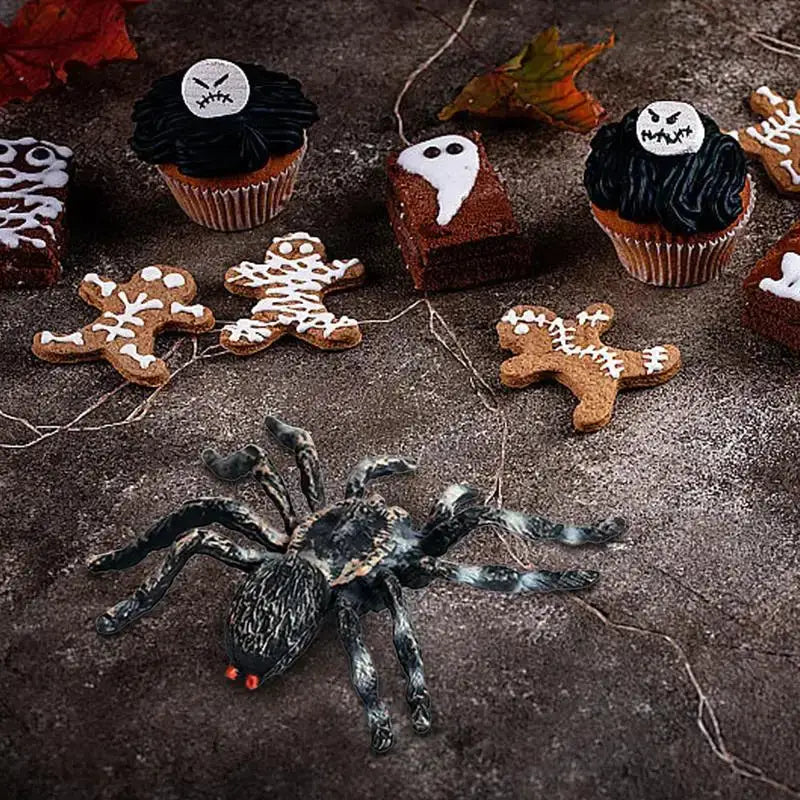 Realistic Spider Figure | Giant Plastic Tarantula | 2 Pcs 4 Pcs