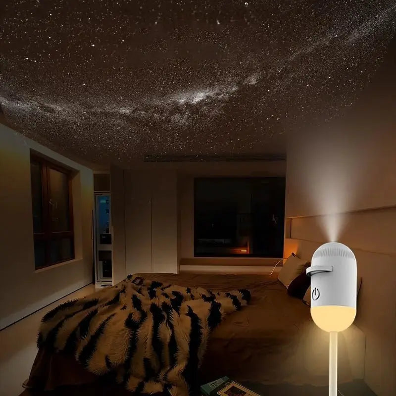 Galaxy Star Projector | Mini LED Night Light | Two In One Design
