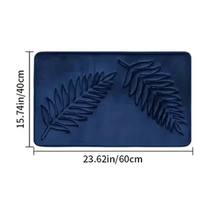 3 Piece Bathroom Mat Memory Foam Ultra Soft and Absorbent Leaf Bath Rugs Thick Washable For Bathroom Toilet Tub Mat Set from PriceLows™