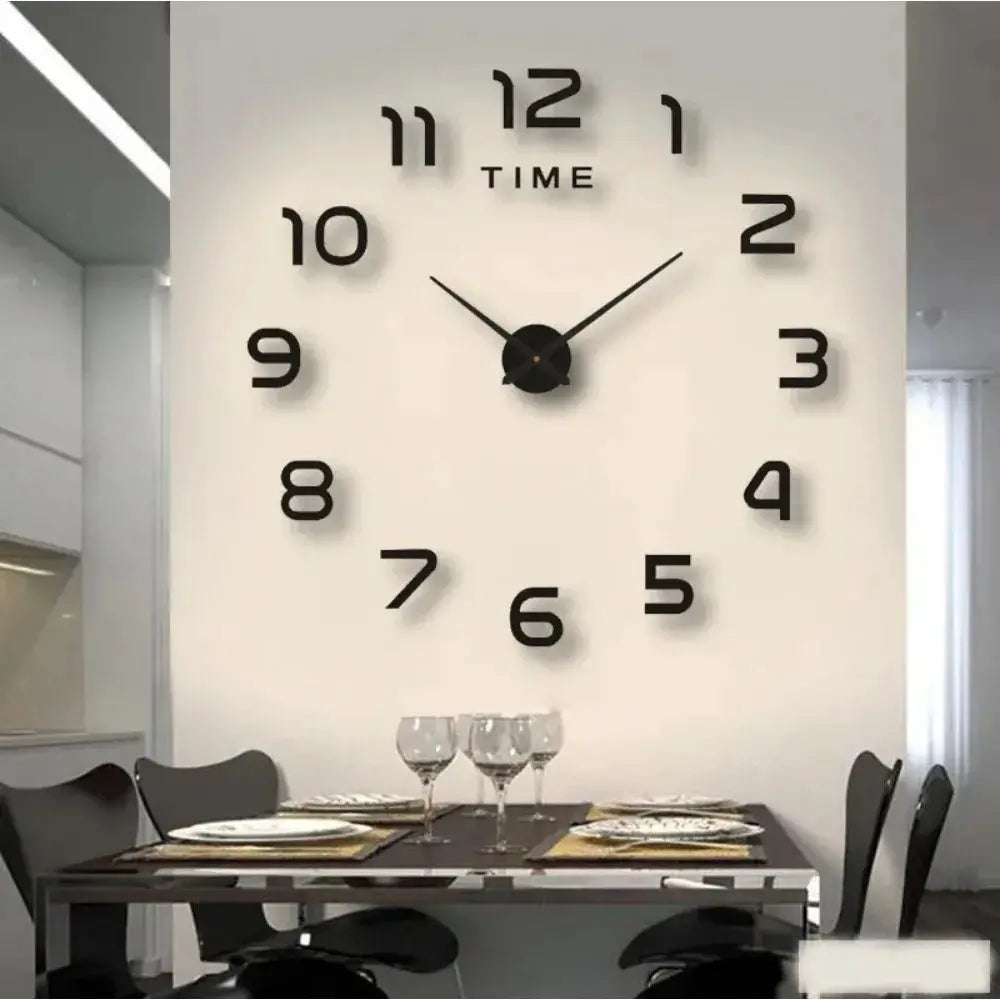 2023 Modern Design Large Wall Clock 3D DIY Quartz Clocks Fashion Watches Acrylic Mirror Stickers Living Room Home Decor Horloge from PriceLows™