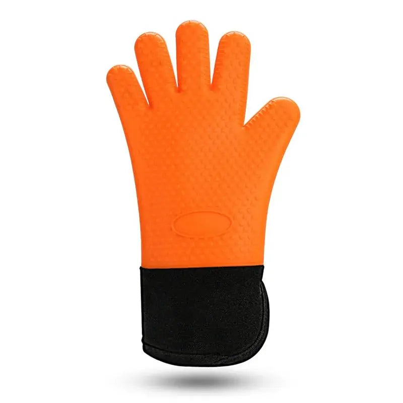 Silicone Heat Resistant Gloves | Non-Slip Grip | Oven Grill Mitts | 1-2 Pcs