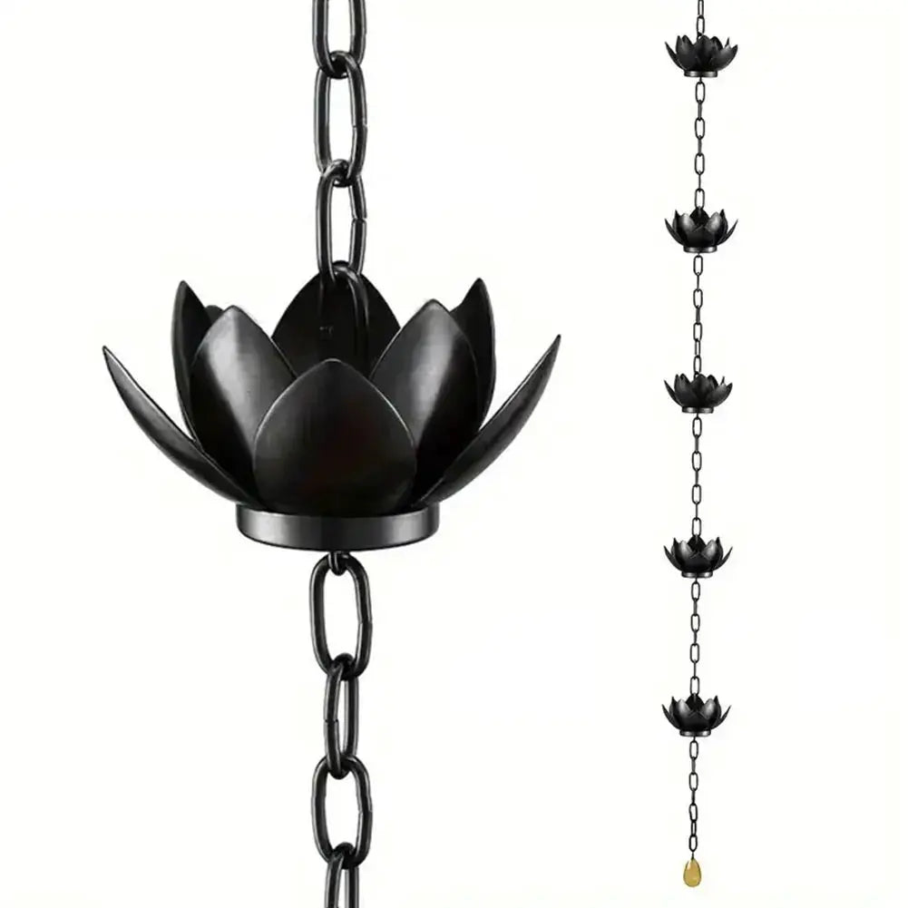 Lotus Rain Catcher Chain Decorative Rain Chain Outdoor Garden Hanging Rain Catcher Cups for Gutters Outside from PriceLows™
